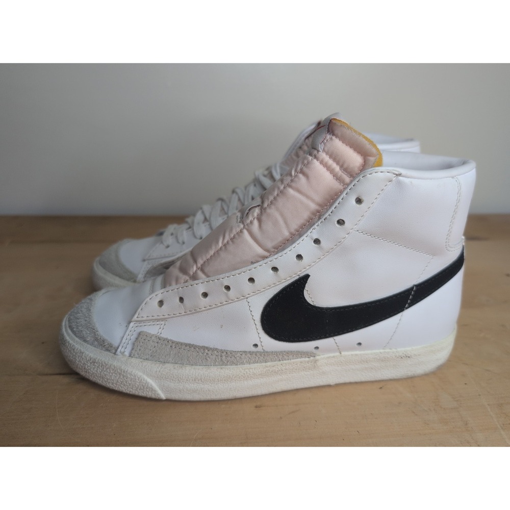 Nike Blazer Mid 77 Shoes Mens Size 7.5 White Leather Mid Top Sneakers BQ6806-100